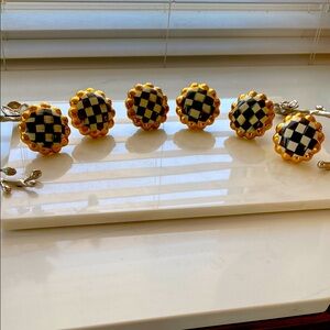 McKenzie Childs Court check round knobs. Authentic gorgeous, unique knobs china